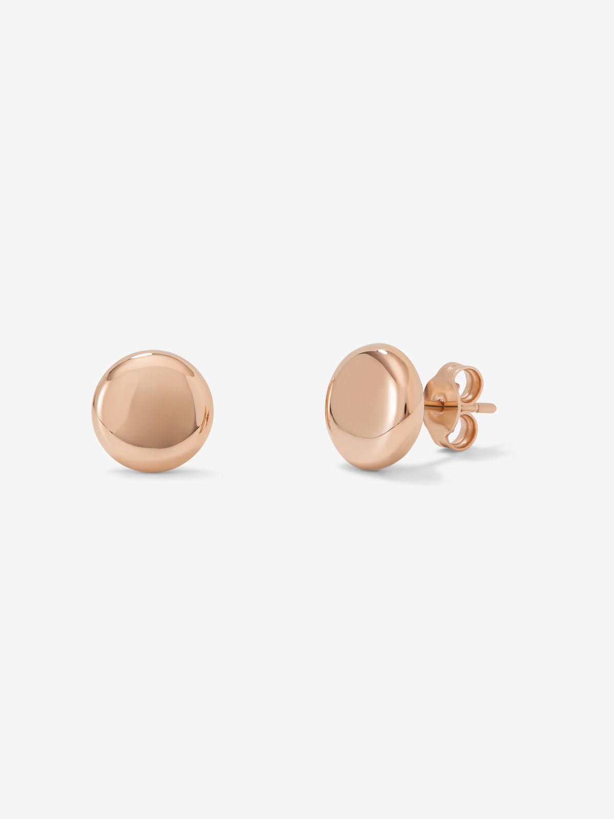 18K rose gold earrings with circular shape