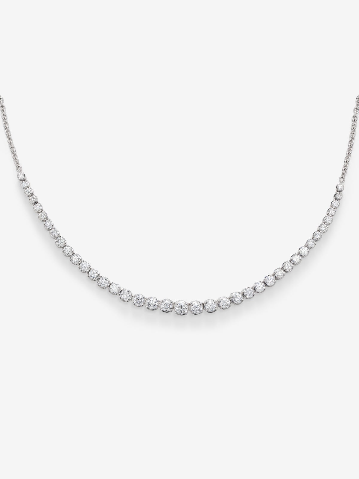 Collar de oro blanco de 18k con diamantes de 1,93cts