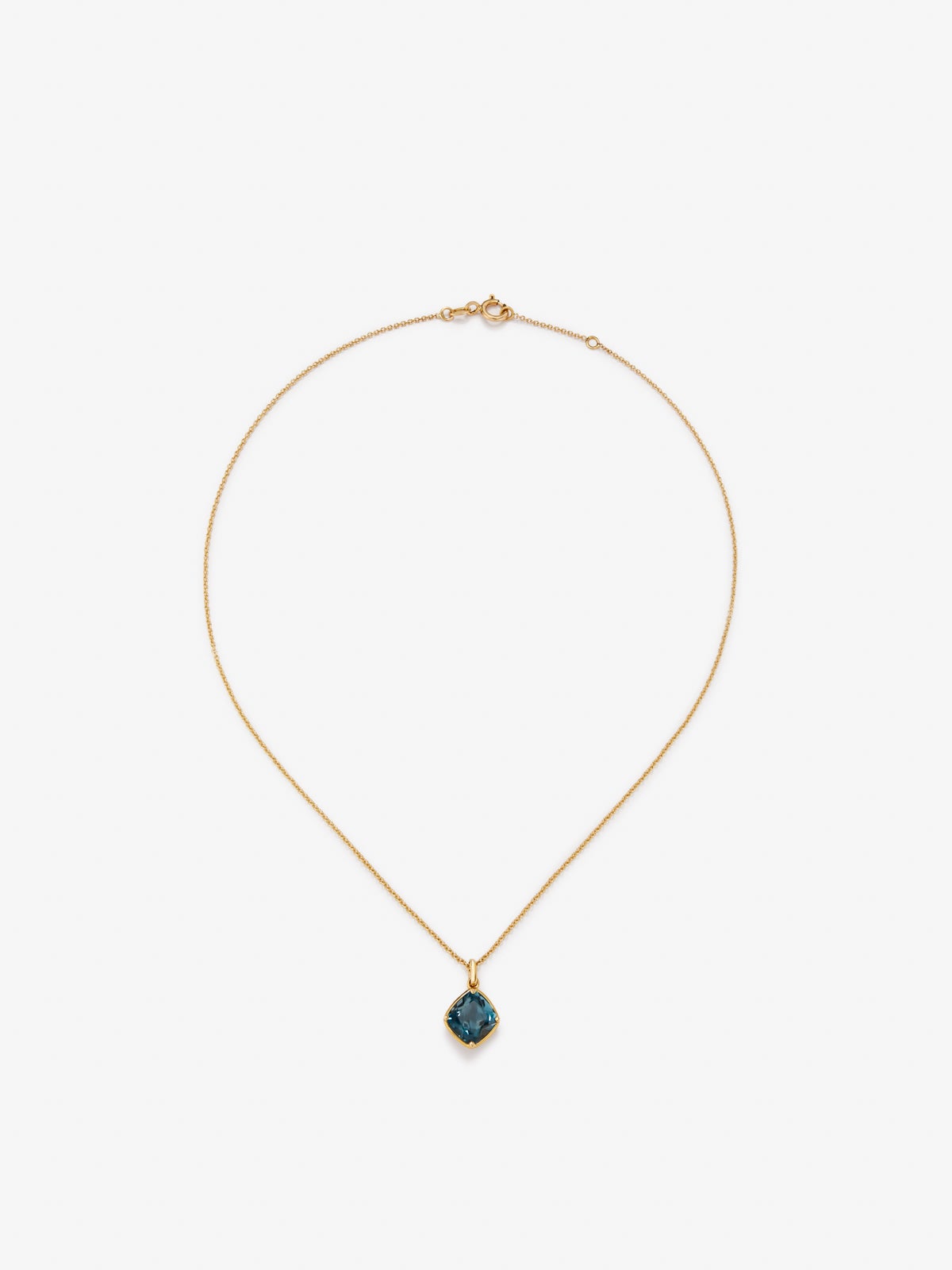 Colgante cadena de oro amarillo de 18K con topacio