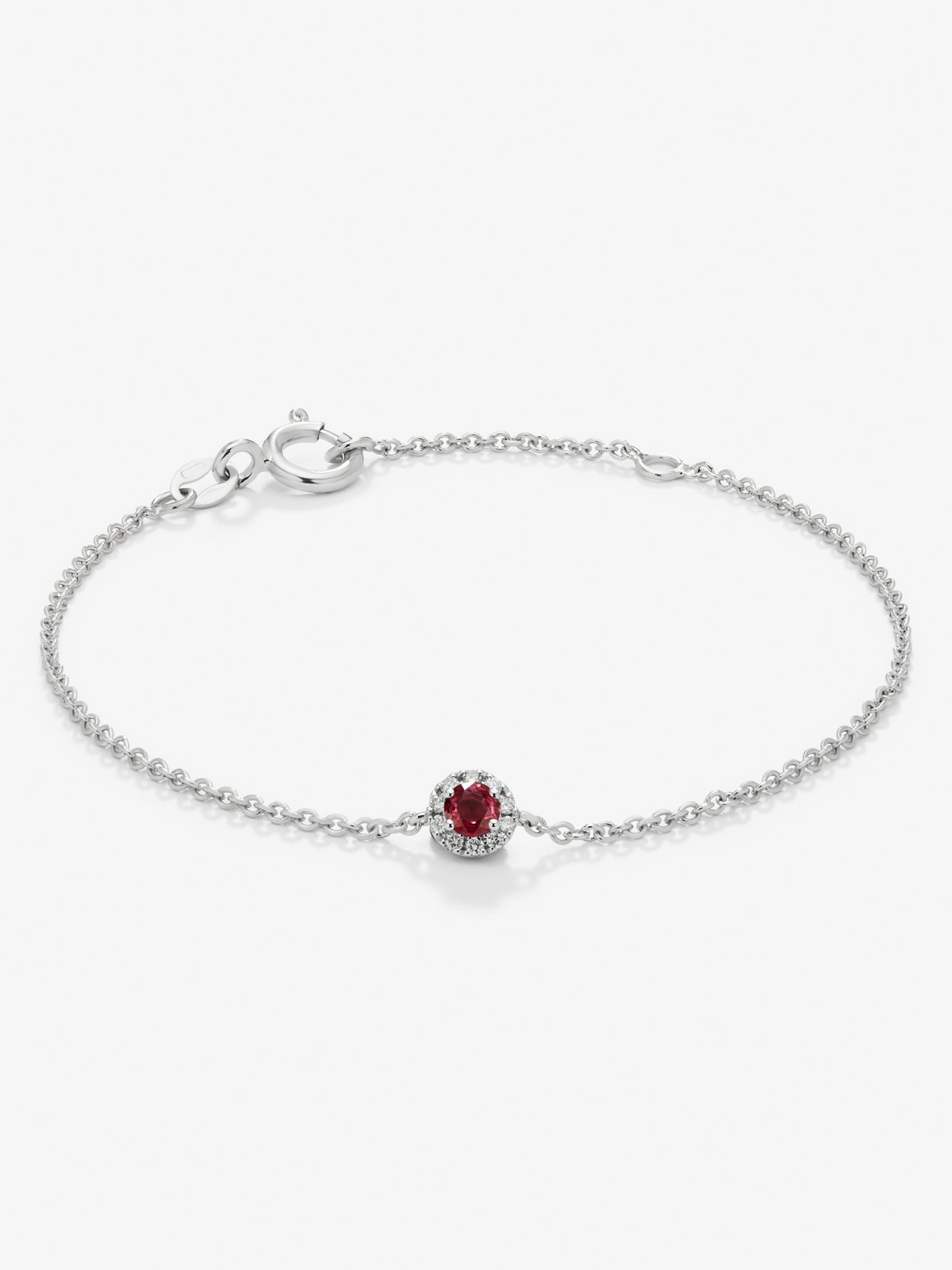 18K White Gold Orla Bracelet with Rubi and Diamond