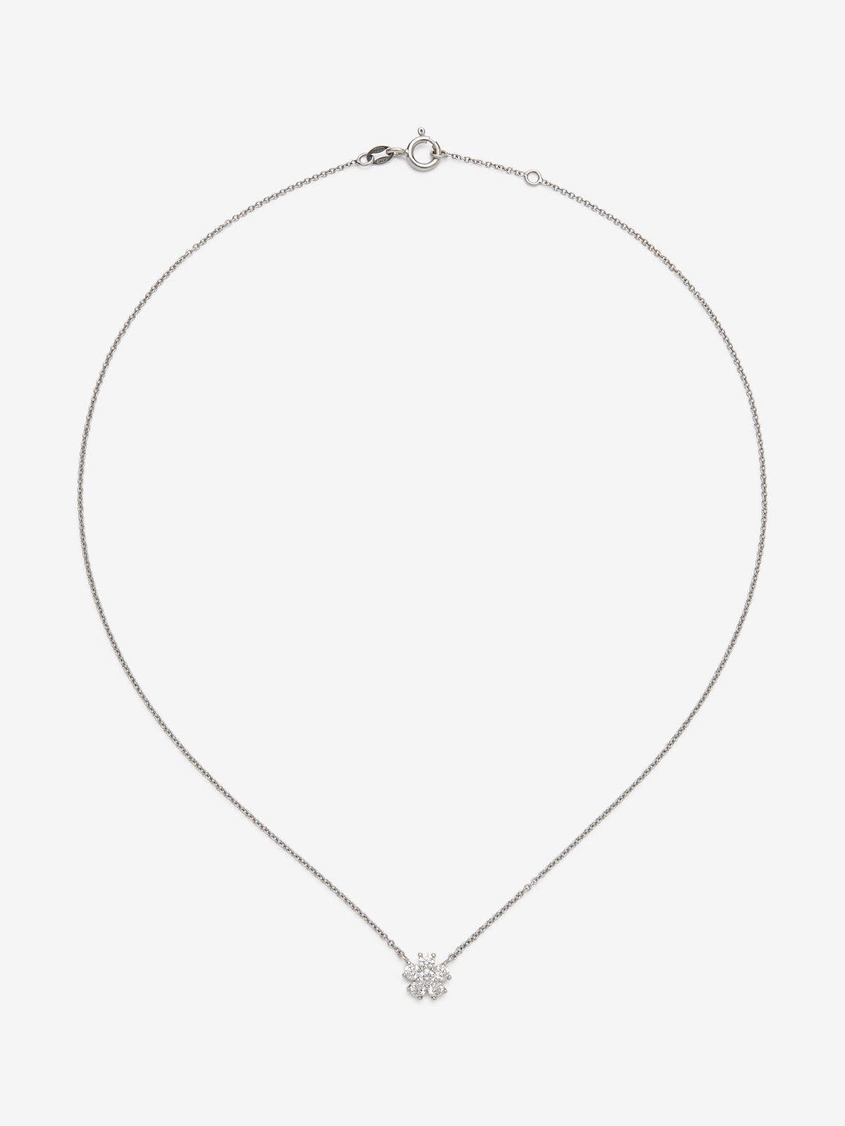 Colgante de oro blanco de 18kt con diamantes