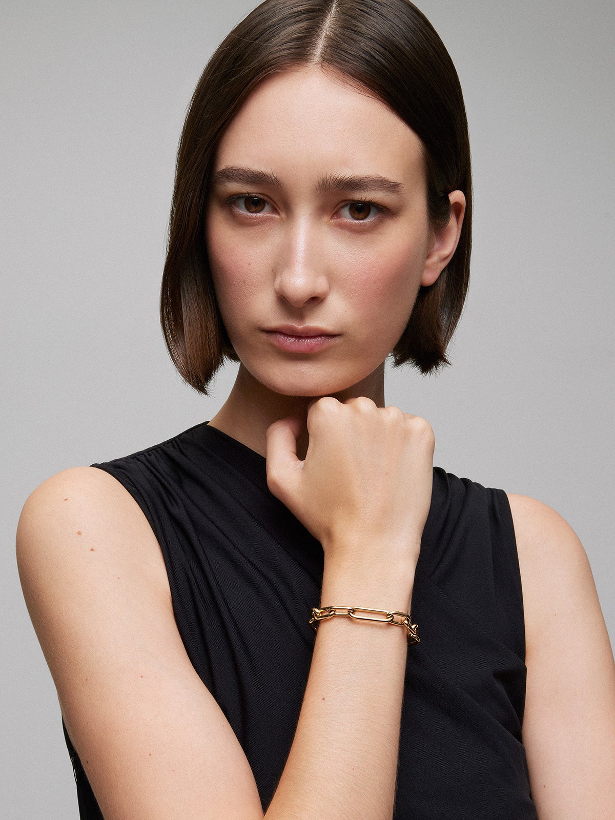 Pulsera eslabones grande oro amarillo de 18K