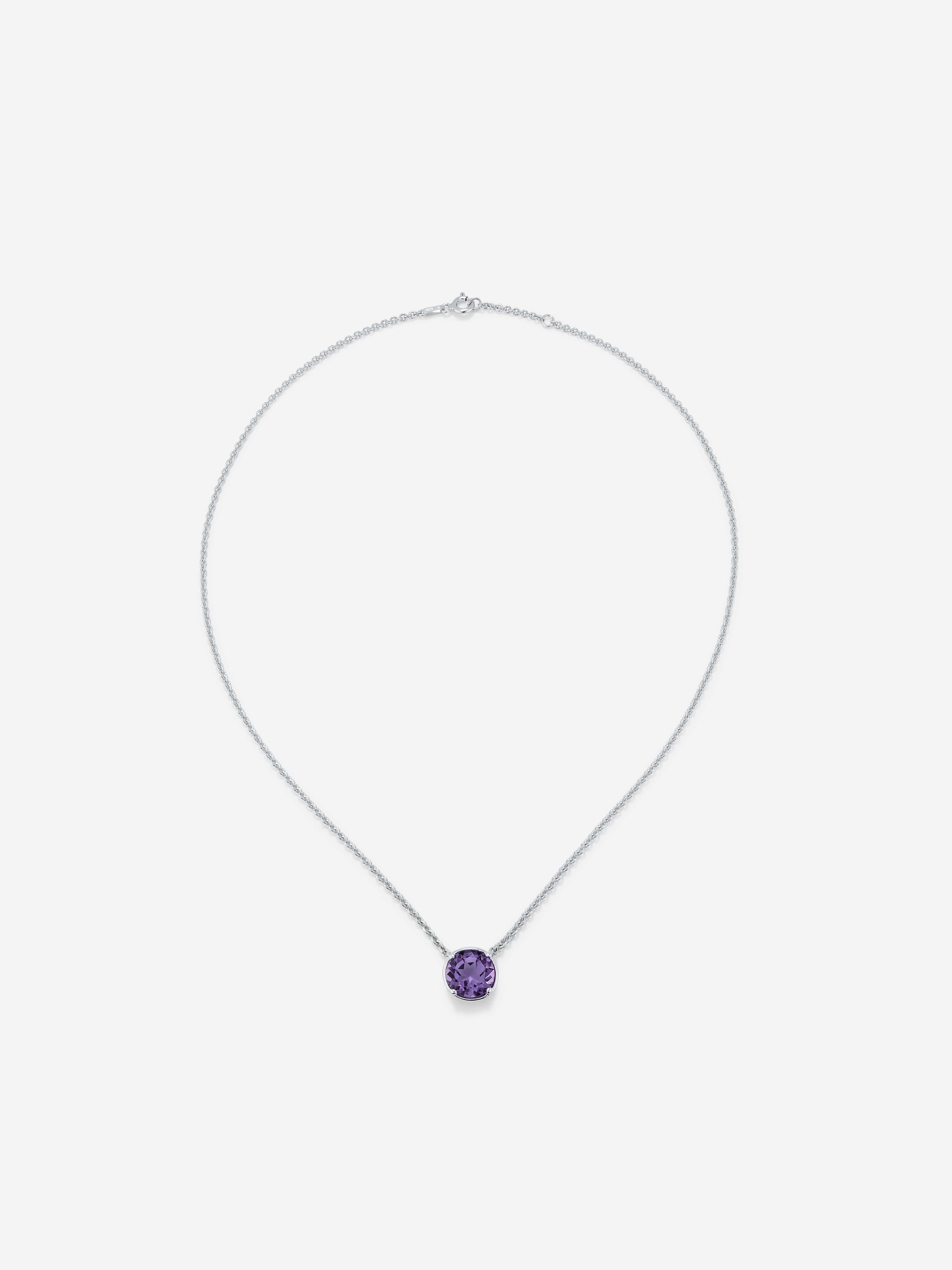 Colgante cadena de plata 925 con amatista