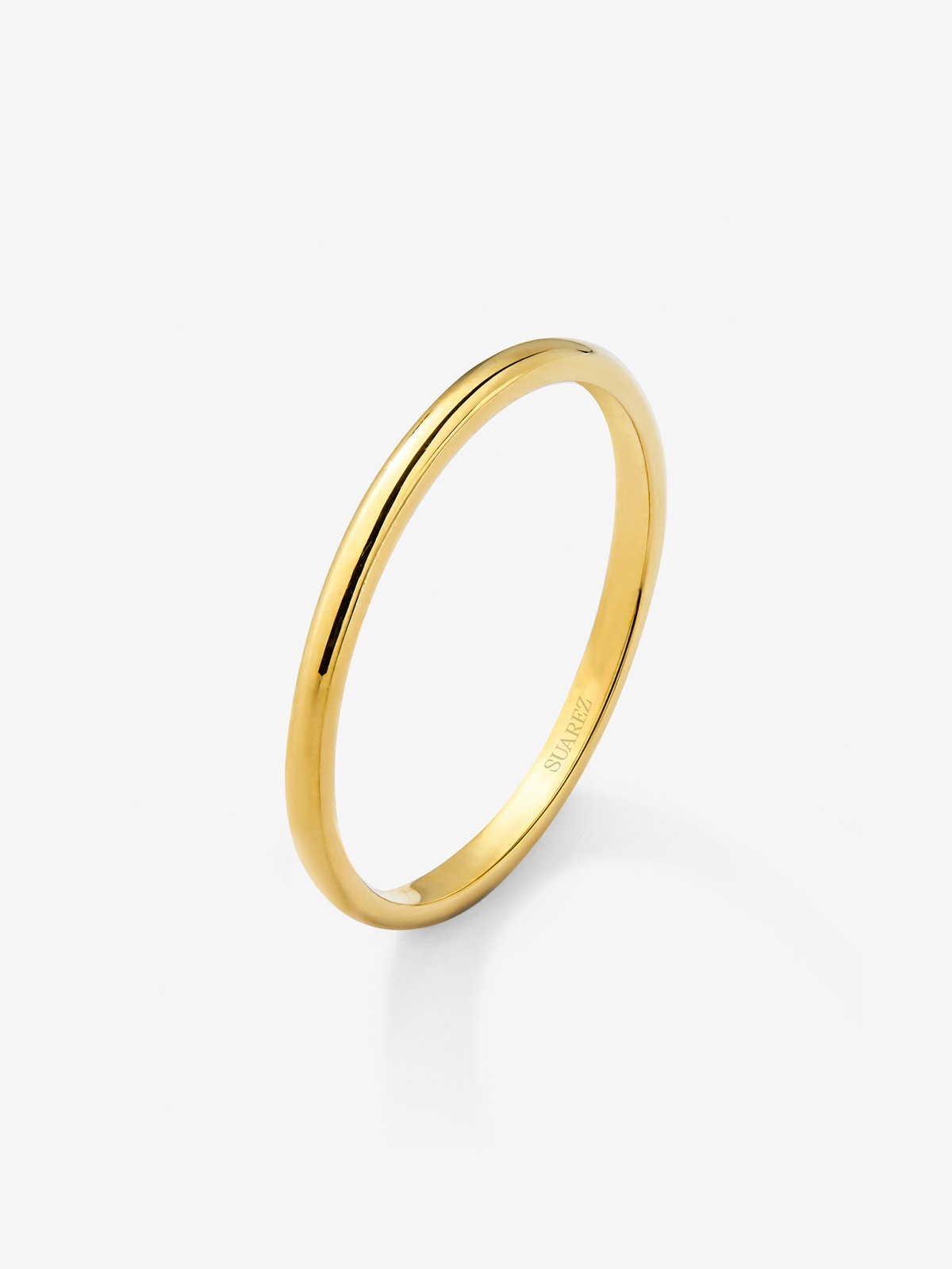 Alianza de boda de oro amarillo de 18K