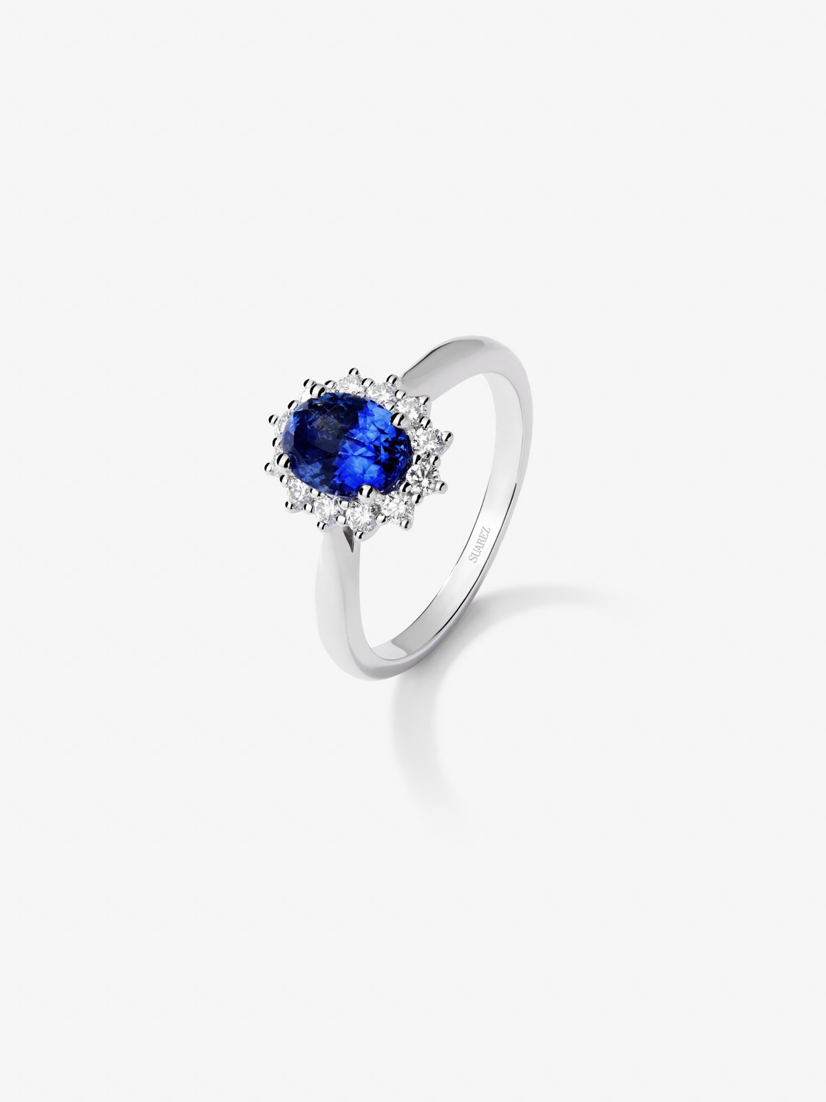 18K White Gold Ring with Azul Blue Sap