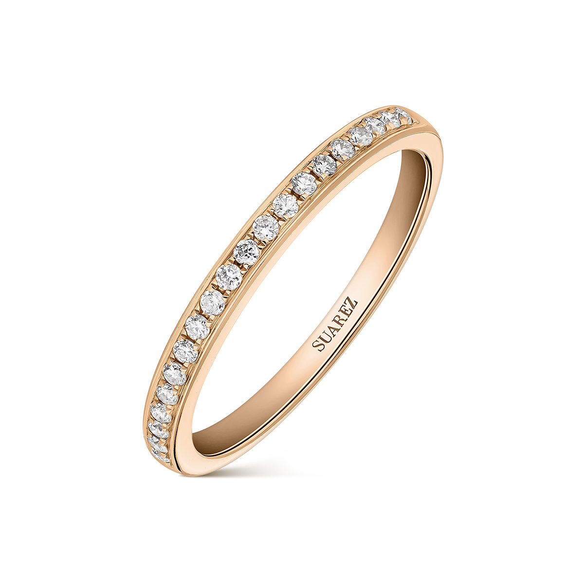 Alianza Media Oro Rosa con Diamantes 0,14CT