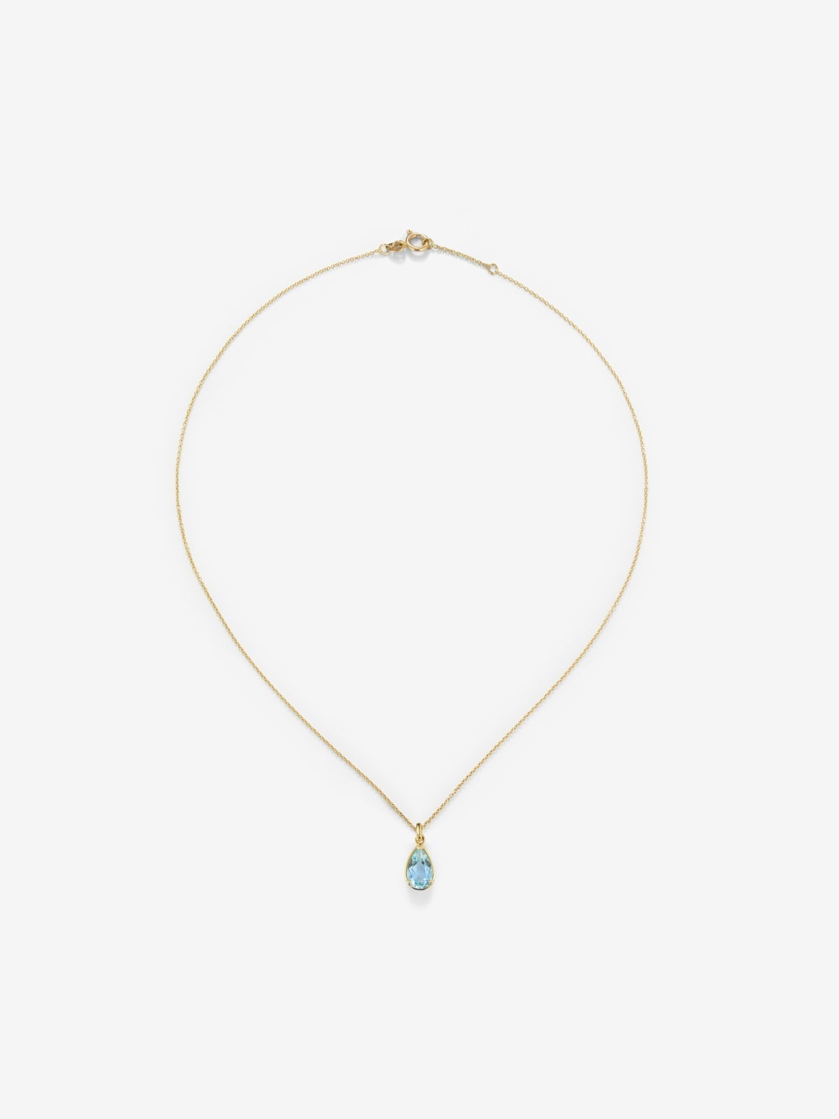 Colgante cadena de oro amarillo de 18K con topacio