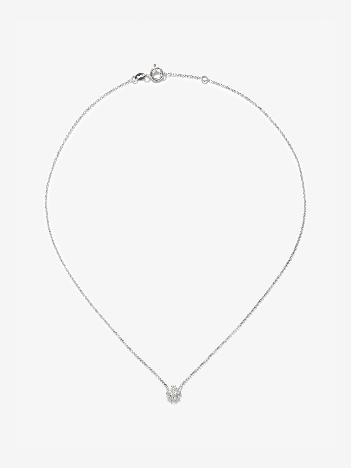 Colgante de oro blanco de 18kt con diamantes